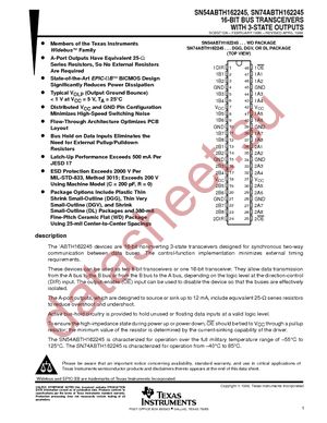 SN74ABTH162245DGVR datasheet  